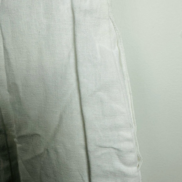 Abercrombie & Fitch White Short Sleeve Linen blend button Mini Dress Size MP - Picture 11 of 12